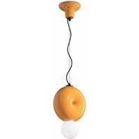 Pendelleuchte Keramik E27 H: max. 119 cm Gelb rund von Ferroluce
