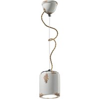Pendelleuchte Keramik E27 rund D: 12,5 cm PAOLIA von Ferroluce