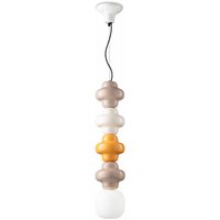 Pendelleuchte Keramik Glas Bunt Weiß E14 Retro ROBERTO von Ferroluce