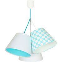 Pendelleuchte Kinderlampe Weiß Blau Stoff Pendelleuchte Kinderlampe Weiß Blau Stoff von BPS Koncept