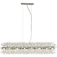 Pendelleuchte Kristall 100 cm lang Chrom Klar 16x G9 von Searchlight