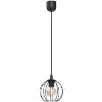 Pendelleuchte Metall Draht Schwarz Ø16 cm rund E27 von Luminex