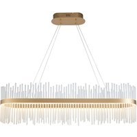 Pendelleuchte Metall Glas 95 cm lang in Gold 3000 K Modern von Endon