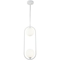 Pendelleuchte Metall Glas G9 H: max. 204 cm Weiß Modern von Maytoni