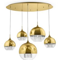 Pendelleuchte Metall Glas H: max. 95 cm in Gold E27 JOY von Maytoni