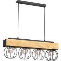 Pendelleuchte Metall Holz E27 Schwarz Natur 76 cm Draht Pendelleuchte Metall Holz E27 Schwarz Natur 76 cm Draht von Luminex