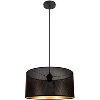 Pendelleuchte Metall Loft E27 rund B:40 cm Schwarz Gold Pendelleuchte Metall Loft E27 rund B:40 cm Schwarz Gold von Belis