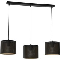 Pendelleuchte Metall in Schwarz Gold 75 cm E27 Loft von Luminex