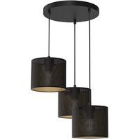 Pendelleuchte Metall in Schwarz Gold Ø45 cm E27 Loft von Luminex