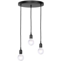 Pendelleuchte Ø 40 cm 3-flammig E27 Schwarz matt verstellbar von Ghidini Giovanni Battista