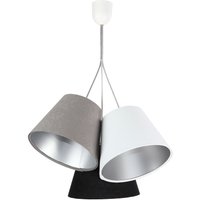 Pendelleuchte Retro Grau Silber Schwarz 3-flmg von BPS Koncept