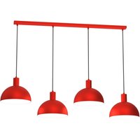 Pendelleuchte Rot Metall L:134 cm 4-flammig dekorativ von Luminex