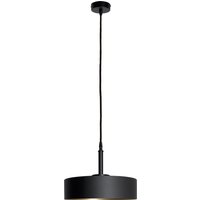 Pendelleuchte Schwarz Gold E27 Ø 30 cm Messing Eisen von Ghidini Giovanni Battista