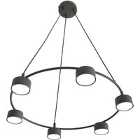 Pendelleuchte Schwarz Metall akzentuiert L:64 cm GX53 von Emibig