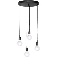 Pendelleuchte Schwarz Ø 40 cm Messing Eisen verstellbar E27 von Ghidini Giovanni Battista