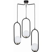 Pendelleuchte Schwarz Weiß NAESALA 3xE14 Lampe von Zaklad Wielobranzowy Export-Import-Jupiter