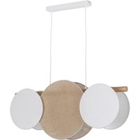 Pendelleuchte Stoff Holz Metall 80 cm lang 3x E27 IAN Pendelleuchte Stoff Holz Metall 80 cm lang 3x E27 IAN von TK Lighting