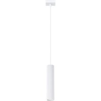 Pendelleuchte Weiß GU10 schmal Ø 8 cm aus Aluminium Modern von Sollux