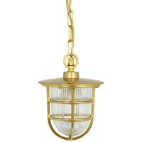 Pendelleuchte außen Messing Riffelglas H: max. 75 cm Maritim Pendelleuchte außen Messing Riffelglas H: max. 75 cm Maritim von Andromeda
