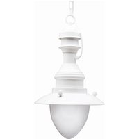 Pendelleuchte außen Weiß E27 Messing Glas IP43 D: 20 cm von Lido Light Fixture Man. LTD