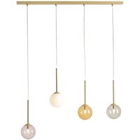 Pendelleuchte in Gold Weiß Schwarz Bernstein 100 cm G9 von ALDEX