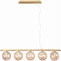 Pendelleuchte in Messing Champagner G9 L:100 cm 5-flmg Pendelleuchte in Messing Champagner G9 L:100 cm 5-flmg von Eco-Light