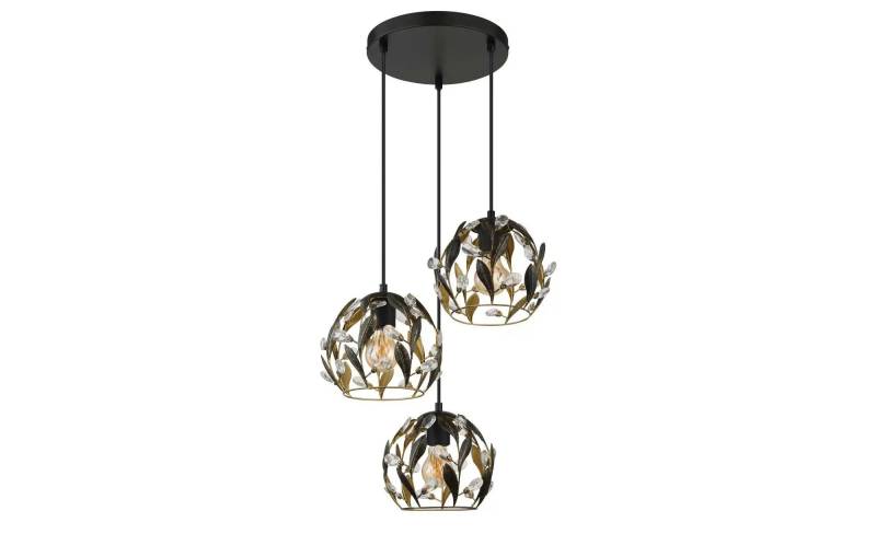 Globo Lighting Pendelleuchte   ¦ schwarz ¦ Maße (cm): B: 41 H: 150  Ø: 41 Lampen & Leuchten > LED-Leuchten > LED-Deckenleuchten - Höffner