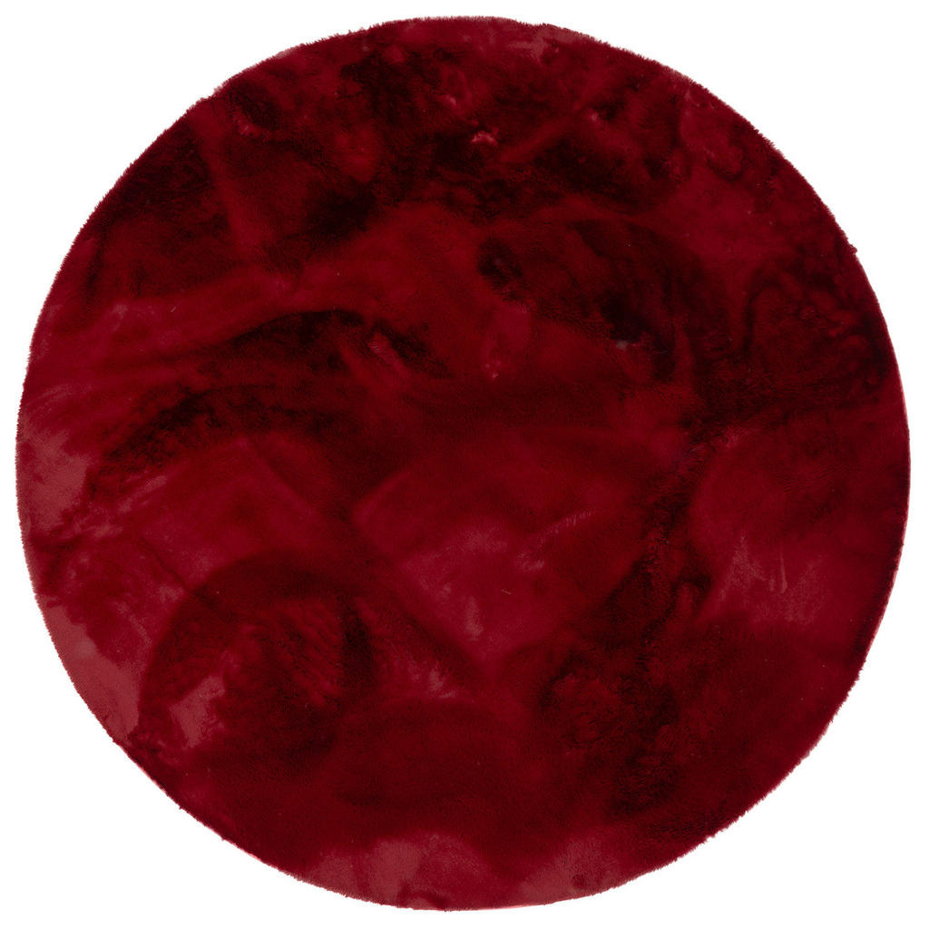 Pergamon Fellteppich, Rot, Textil, Rund, 160x160 cm, Teppiche & Böden, Teppiche, Fellteppiche von Pergamon