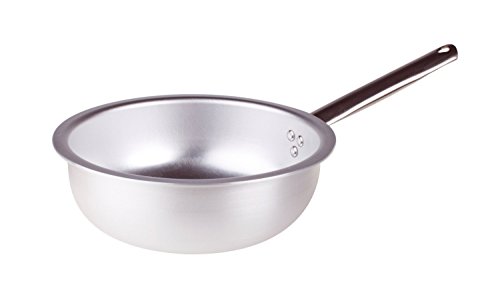 Pentole Agnelli Pfanne zum Wenden von Pasta und Risotto mit Rohrstiel, aus Aluminium 3 mm 24 cm von Pentole Agnelli