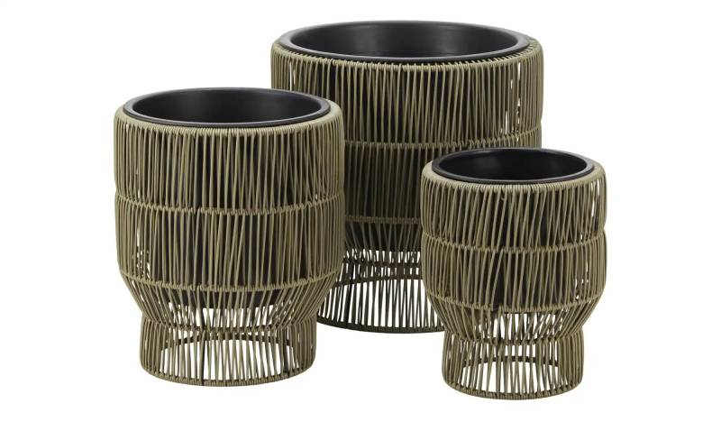 Pflanztopf  3er Set   ¦ braun ¦ Polyethylen ¦ Maße (cm): H: 37  Ø: 36.0 Dekoration > Dekoartikel - Möbel Kraft