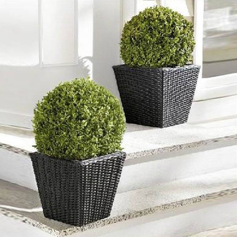 Pflanztopf Polyrattan 2er Set klein von KaminStore24