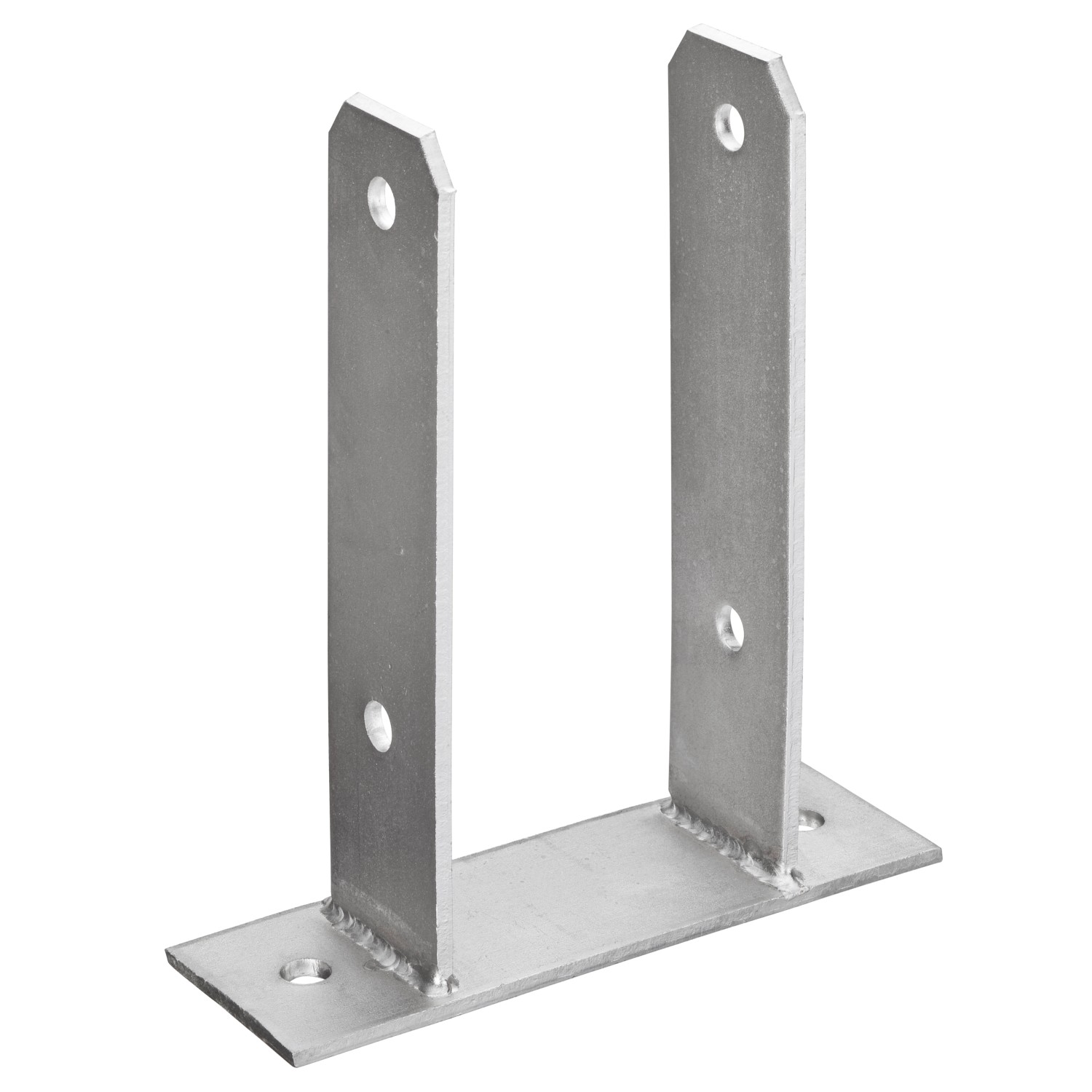 Pfostenlasche U-Form zum Aufschrauben Edelstahl 200 mm x 91 mm x 60 mm