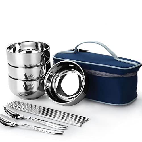 Picknick Tourist Geschirr Set Camping Edelstahl Besteck Schüssel Essstäbchen Löffel Anzug Tasche Outdoor Reisen Wandern Zubehör Picknick Tourist Geschirr Set Camping Edelstahl Besteck Schüssel Essstäbchen Löffel Anzug Tasche Outdoor Reisen Wandern Zubehör