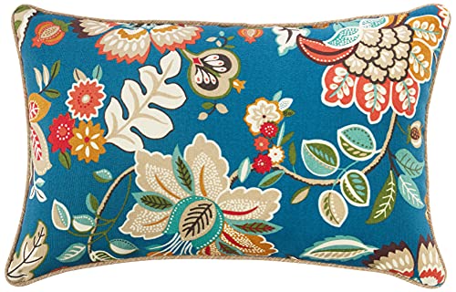 Pillow Perfect Outdoor Telfair Rectangular Throw Pillow, Peacock, Set of 2 Pillow Perfect Outdoor Telfair Rectangular Throw Pillow, Peacock, Set of 2 von Pillow Perfect
