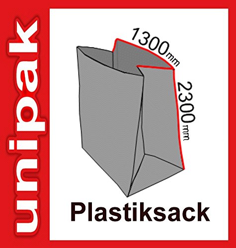 Plastiksack Müllsack PE-Sack 1300 x 2300mm 10 Stück 1000 Liter Müllbeutel Abfallbeutel Spänesack von unipak