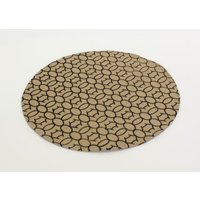 Platzset geometrichem Muster Rund 38 cm Jute braun / schwarz von Werner Voss