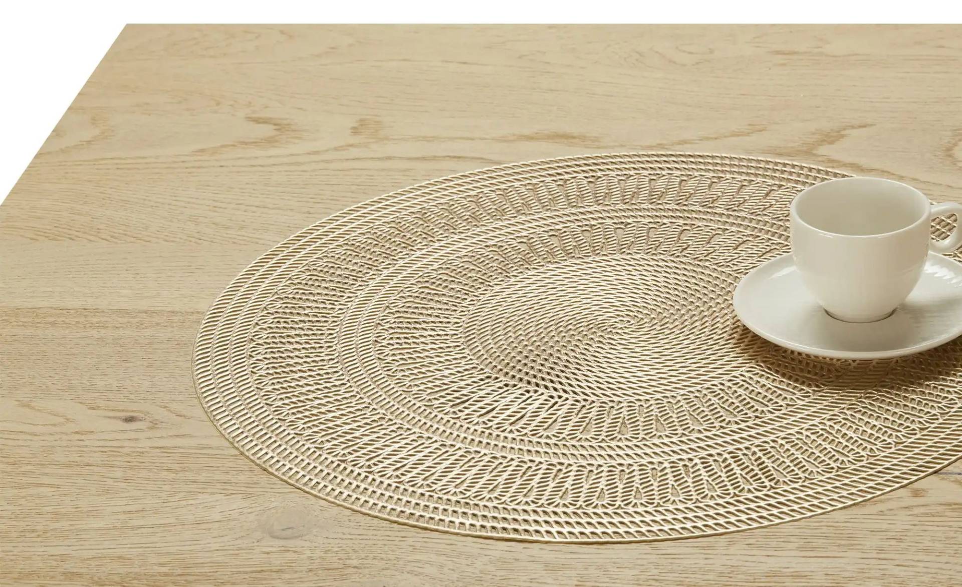 Platzset   ¦ gold ¦ Kunststoff ¦ Maße (cm): H: 0,2  Ø: 38.0 Heimtextilien > Tischwäsche > Platzsets - Möbel Kraft