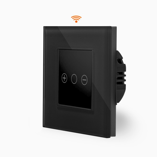 Glas 1-facher WLAN Dimmer Touch Schwarz LXBG1/PWMD-12 POINT