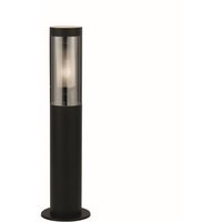 Pollerleuchte Edelstahl IP44 E27 45 cm Schwarz Rauchgrau von Searchlight