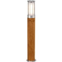 Pollerleuchte Edelstahl Teak Holz IP55 70 cm hoch blendarm Pollerleuchte Edelstahl Teak Holz IP55 70 cm hoch blendarm von ELSTEAD