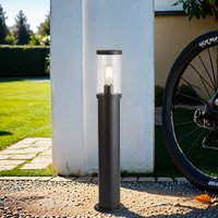 Pollerleuchte IP44 73 cm E27 Schwarz Klar Garten Weg von Searchlight