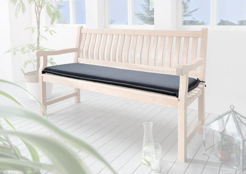 Polster für Gartenbänke in verschiedenen Größen 140 cm Grau
