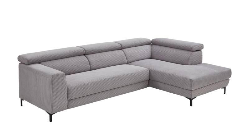 Polsterecke 7539 ca. 293x201cm in Stoff Platinunm grey