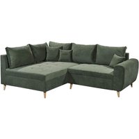 Polsterecke Eckcouch 249 x 175 cm Grün