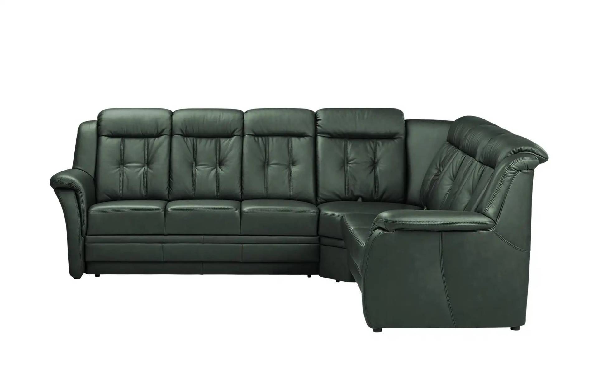 Polstermöbel Oelsa Komfort-Ecksofa aus Leder  Andorra ¦ grün ¦ Maße (cm): B: 272 H: 99 T: 238 Polstermöbel > Sofas > Ecksofas - Möbel Kraft