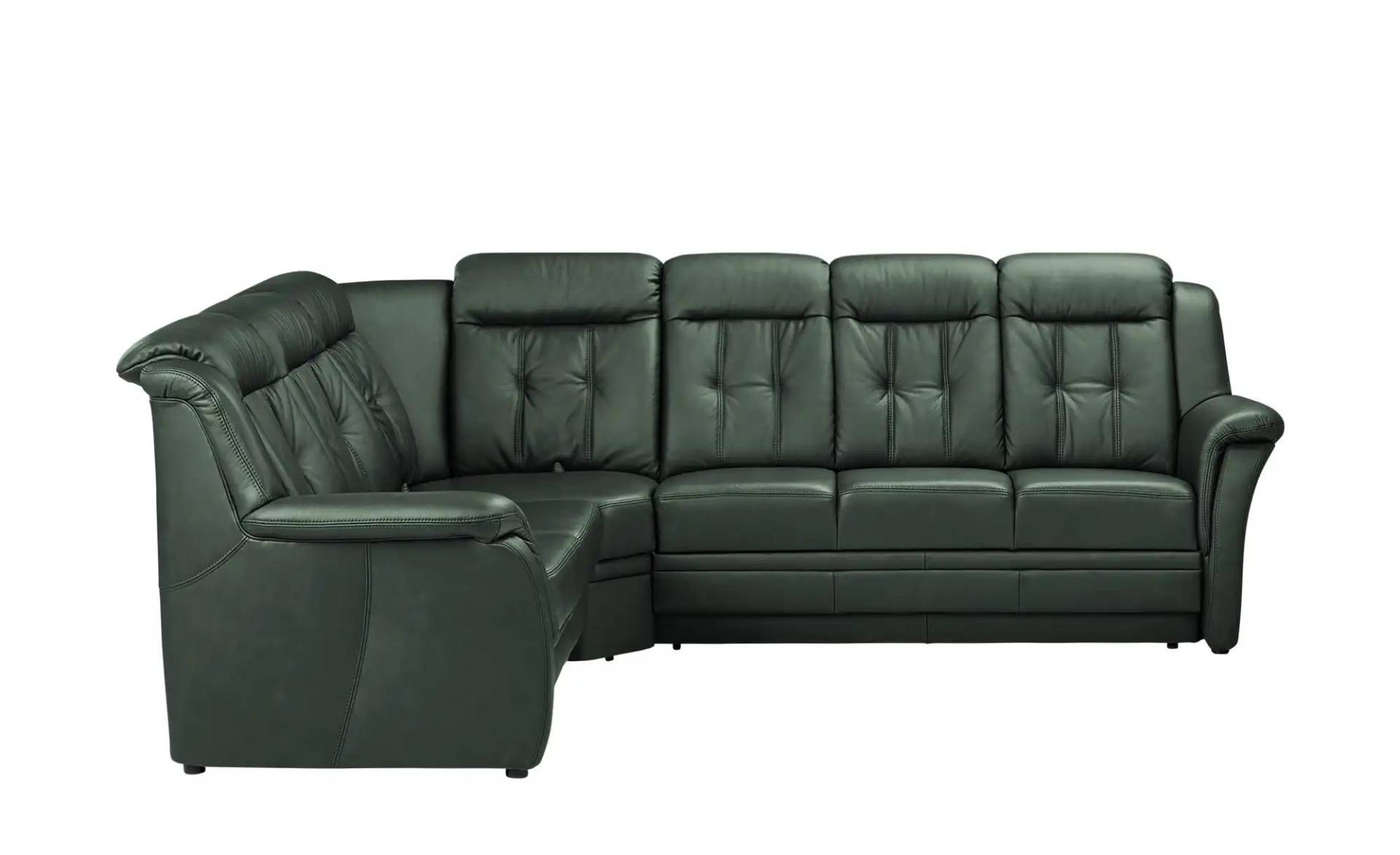 Polstermöbel Oelsa Komfort-Ecksofa aus Leder  Andorra ¦ grün ¦ Maße (cm): B: 272 H: 99 T: 238 Polstermöbel > Sofas > Ecksofas - Möbel Kraft