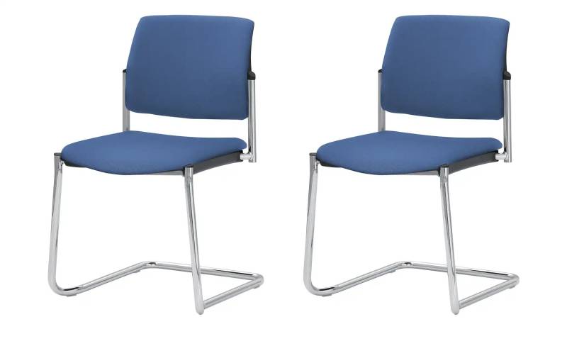 Polsterstuhl  2er Set MyPlano ¦ blau ¦ Maße (cm): B: 49 H: 83 T: 56.0 Stühle > Schwingstühle - Höffner