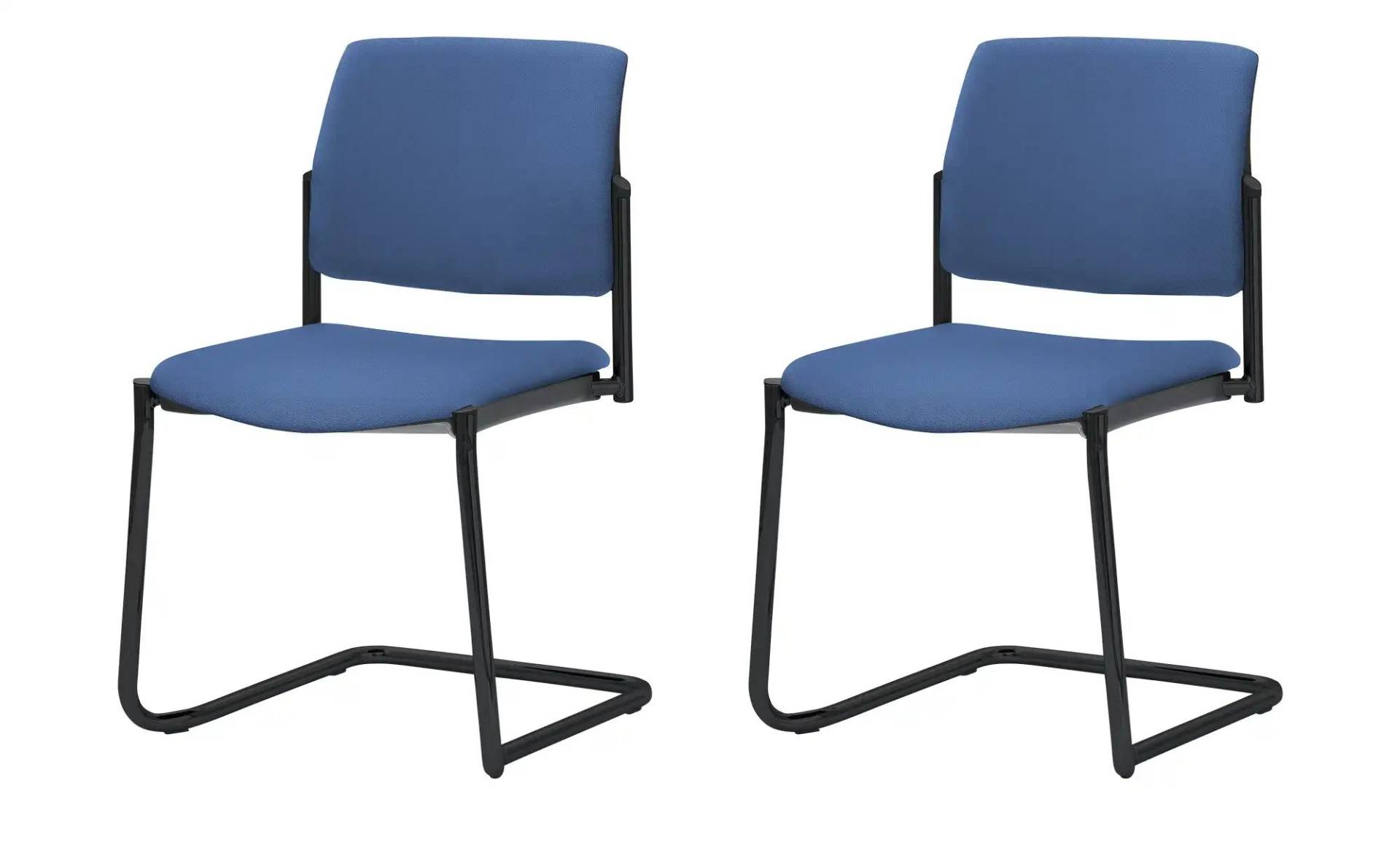 Polsterstuhl  2er Set MyPlano ¦ blau ¦ Maße (cm): B: 49 H: 83 T: 56.0 Stühle > Schwingstühle - Höffner