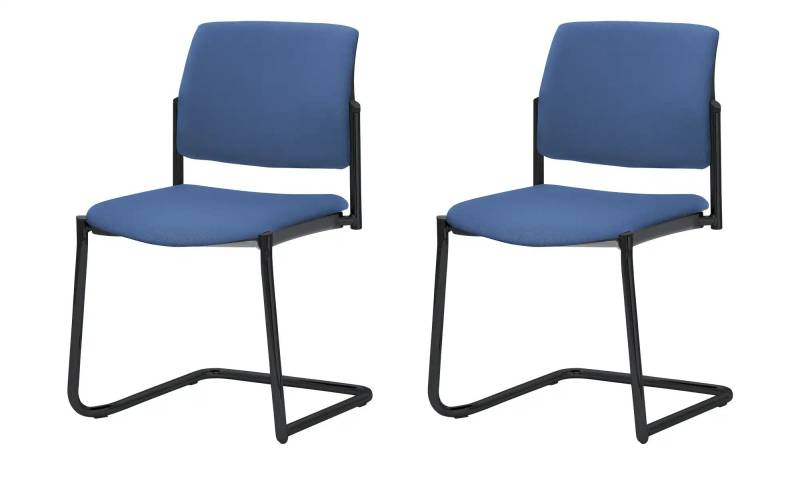 Polsterstuhl  2er Set MyPlano ¦ blau ¦ Maße (cm): B: 49 H: 83 T: 56.0 Stühle > Schwingstühle - Höffner