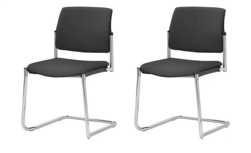 Polsterstuhl  2er Set MyPlano ¦ schwarz ¦ Maße (cm): B: 49 H: 83 T: 56.0 Stühle > Schwingstühle - Höffner